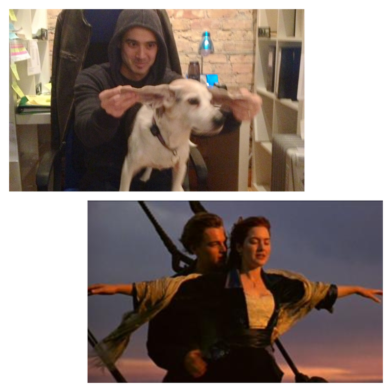 Illustration for article titled Hilarious guy recreates famous movie scenes with a dog